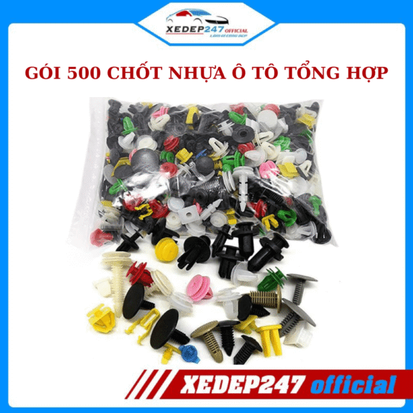 Bộ 500 Chốt Nhựa Ô Tô Tổng Hợp - Giải Pháp Hoàn Hảo Cho Sửa Chữa Xe Hơi