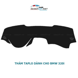 Thảm Taplo xe BMW 320i chất liệu Nhung, da Carbon, da vân gỗ