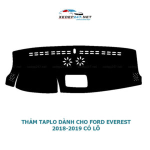 Thảm Taplo xe Ford Everest chất liệu nhung, da Carbon, da vân gỗ