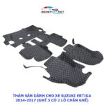 Thảm sàn 5D dành cho xe Suzuki Ertiga	2014-2017 ghế 3 có 2 lỗ chân ghế